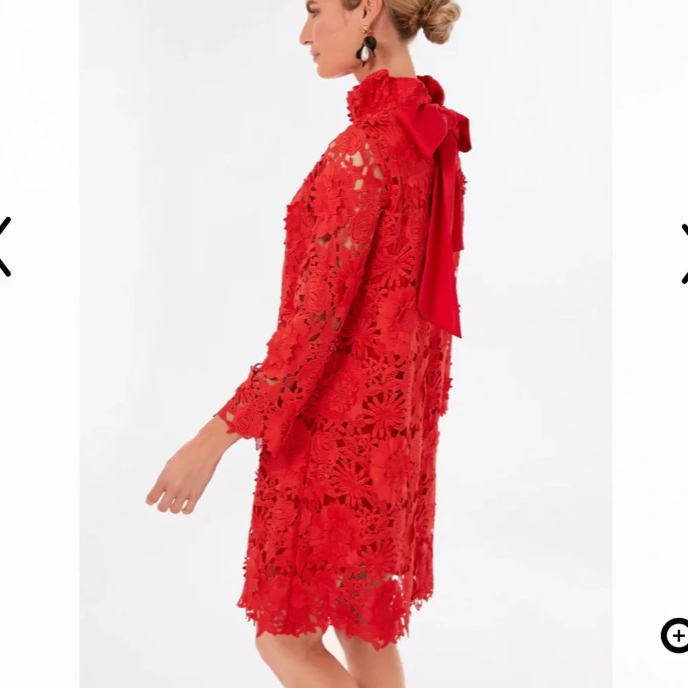 Red Guipure Lace Daphne Dress
TUCKERNUCK - Picture 3 of 11
